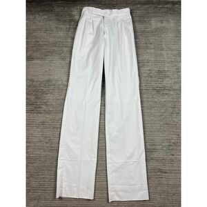 Cintas Trousers Mens 30 White Pleated Front Workwear Uniform Straight Leg Pant